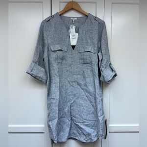 NWT Joie Linen Tunic “Rathana” Dress / Women’s Medium / Navy & White